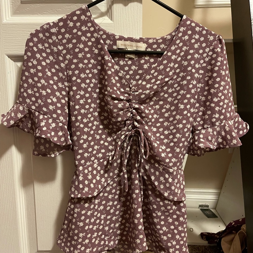 Purple Floral Top